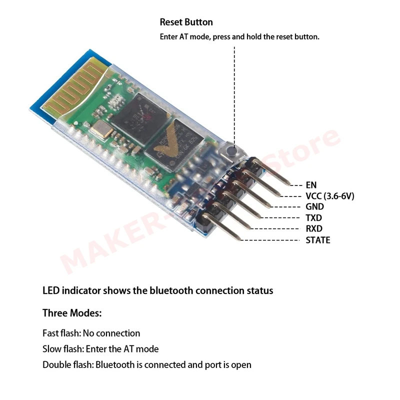 Module émetteur-récepteur RF Bluetooth sans fil HC 05, 2 pièces, Module  TTL, Configuration série, Compatible avec Arduino