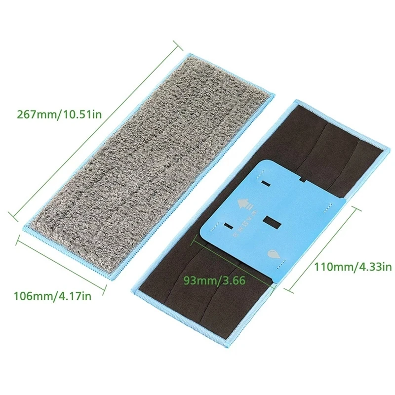 Washable Wet Mopping Pads - Premium Replacement Mop Cloths and Rags for Robot Vacuum Cleaners