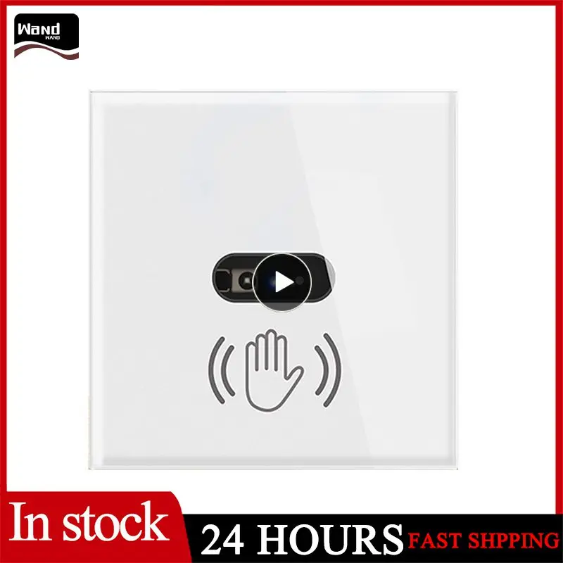 

Настенная фотопанель, стеклянная панель дисплея, защита от царапин, легкая чистка, не требует прикосновения, умная настенная лампа, Европейский инфракрасный датчик