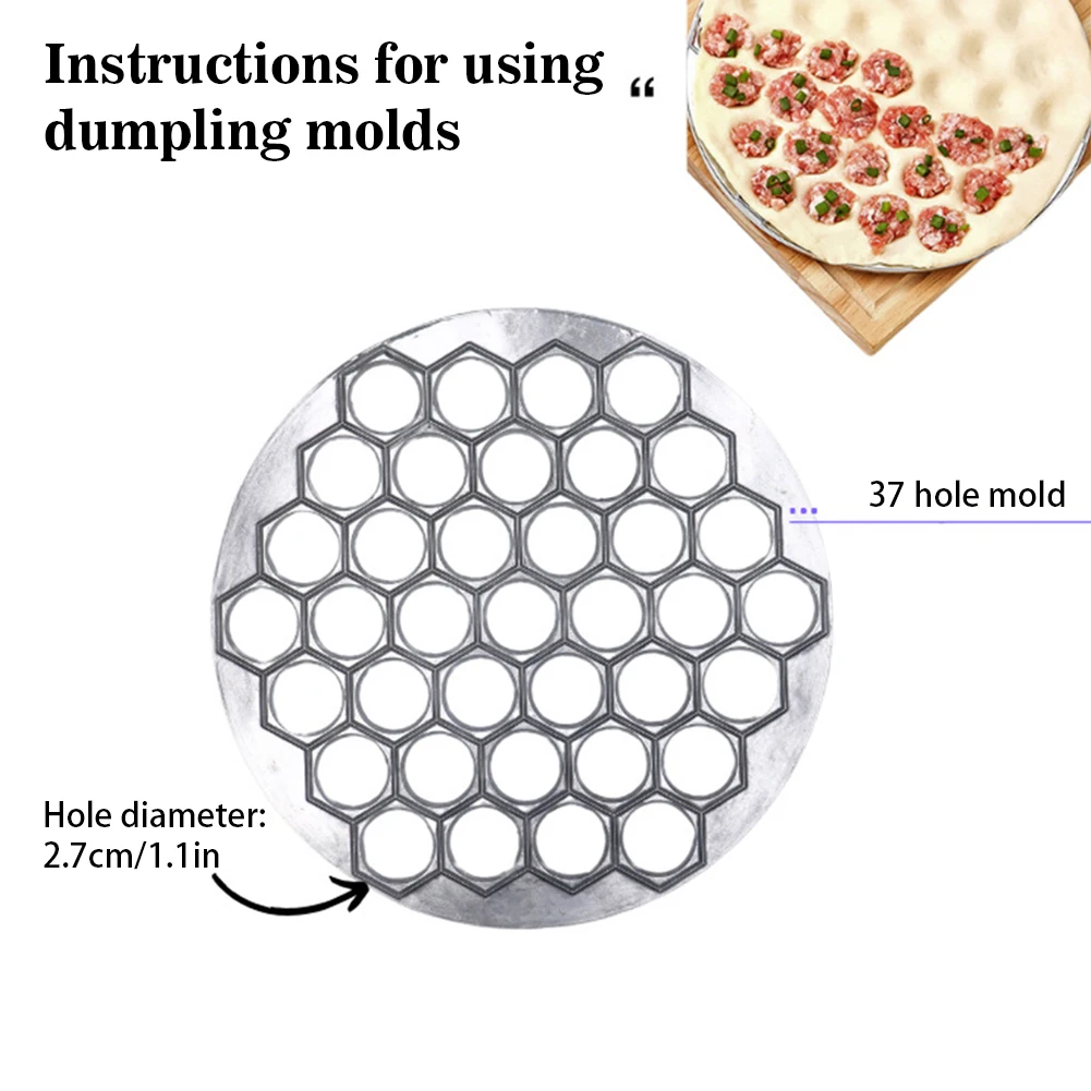 37 Holes Ravioli Maker Dumplings Mold Aluminum Alloy Pasta Metal Dumplings Make Mold Cooking Kitchen Ravioli Cutter Tools