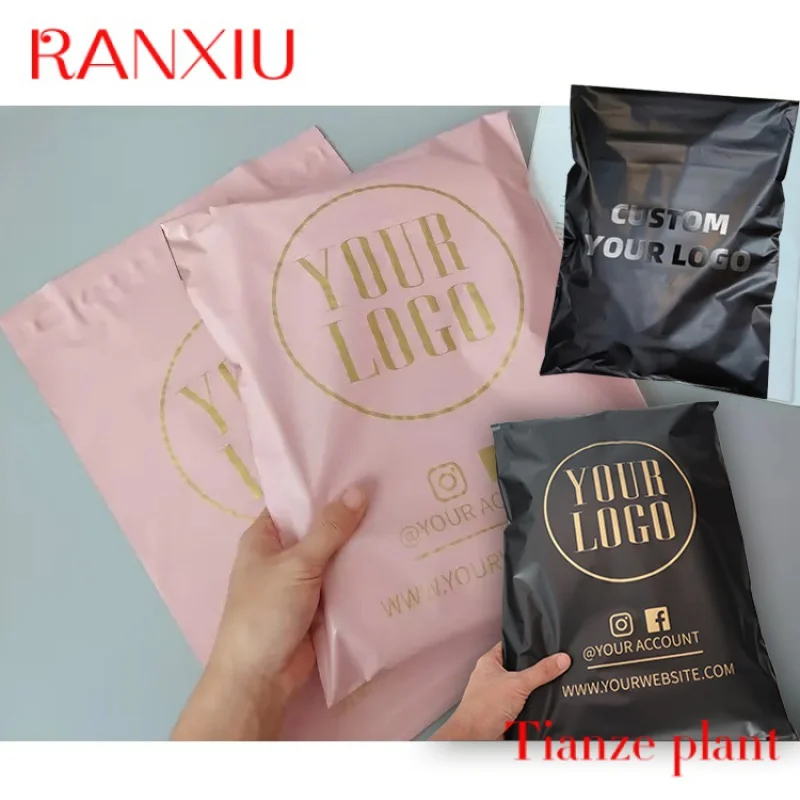 Custom Custom Logo Printed Biodegradable Sustainable Eco Compostable Plastic Poly Mailer Mailing Shipping Bags For Clothing Pack