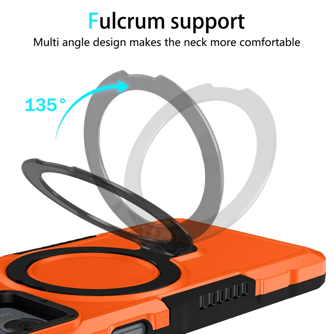 Фото Moto G24/G04 4G чехол для телефона, невидимое металлическое кольцо Kickstand, жесткий противоударный чехол для Moto G34 5G 2024 с защитной пленкой для экрана №5