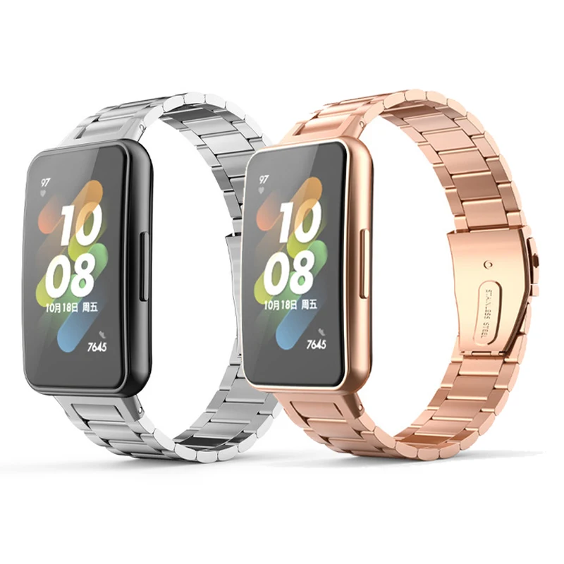 Stainless Steel Strap Loop - Elegant Metal Watch Bracelet with Clasp