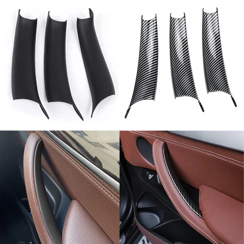 LHD/RHD 3PCS/Set Car Interior Door Pull Handle Cover Auto Accessories Fit For BMW X5 F15 2014-2018 / X6 F16 2015 2016 2017 2018 2