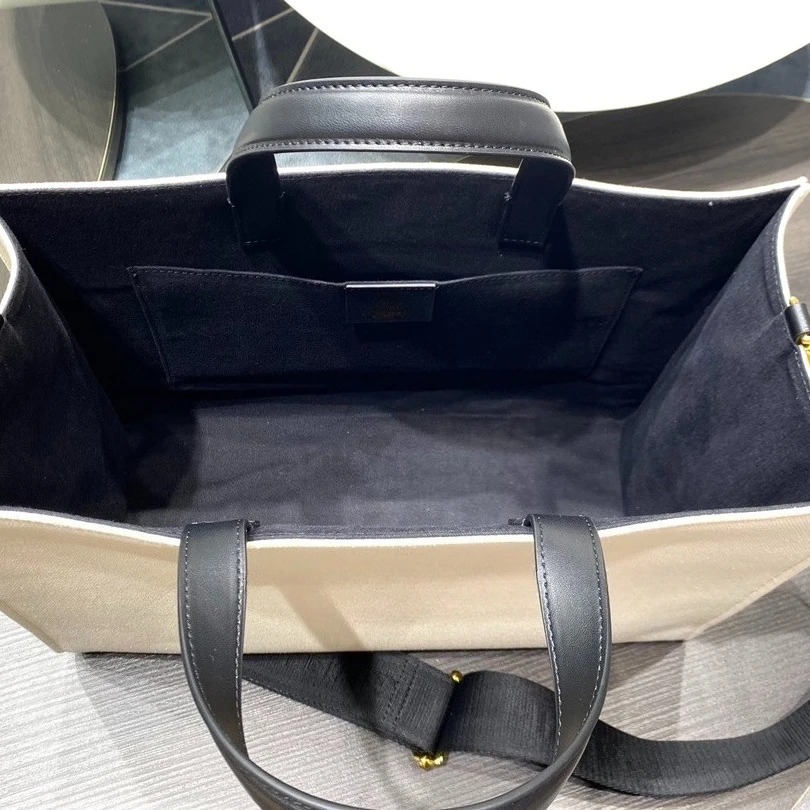 Luxury Customizable Canvas Tote Bag Famous Brand Large Capacity Handbags Top Quality Women Classic Solid Color Designer Bags 6