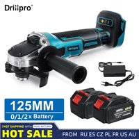 Drillpro 125mm Brushless Cordless Angle Grinder Li Battery Electric Polishing Cutting Machine Power Tools For Makita Battery 1