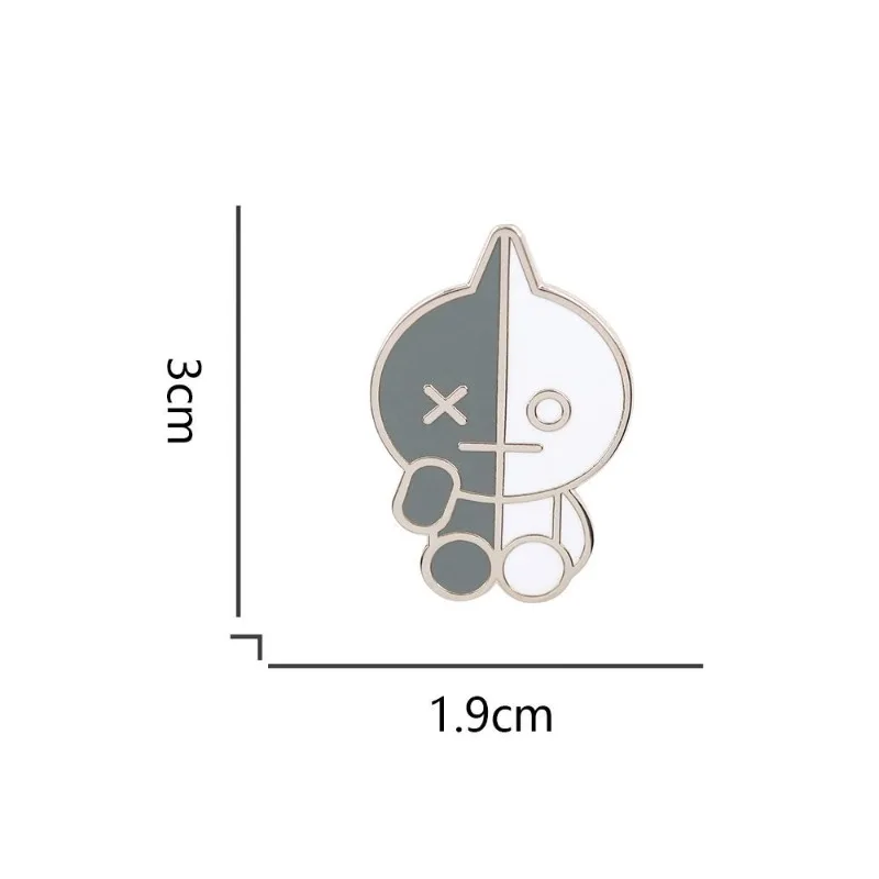 BT21 Tata Colorful Anime Cartoon Brooch - Creative Schoolbag & Clothing Accessory