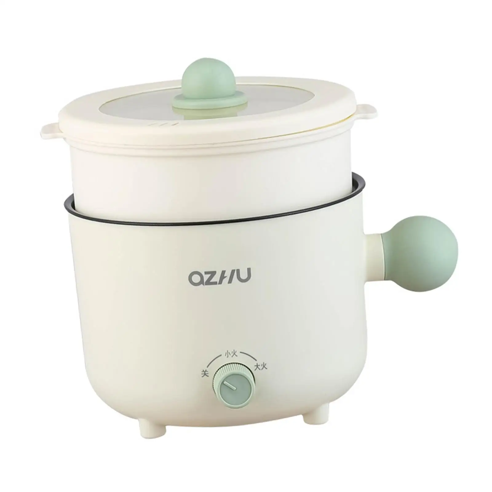 Electric Cooking Pot Nonstick Dry Protection Household Portable 1.8L Electric Rice Cooker for Pasta Eggs Oatmeal Cooking 4