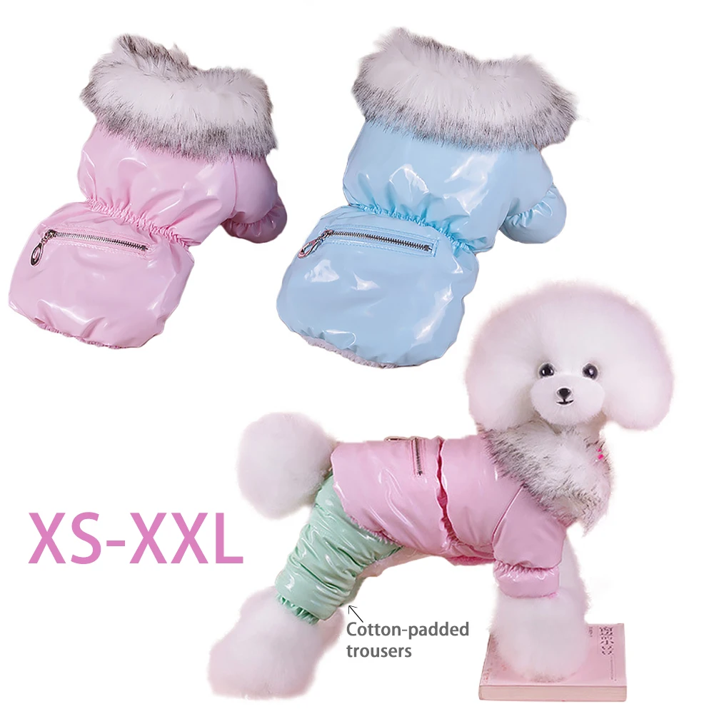 

Winter Warm Dog Clothes For Small Dog Waterproof Windproof Coat Costume Chihuahua Teddy Bomei Puppy Jumpsuit Pet Dog Down Jacket