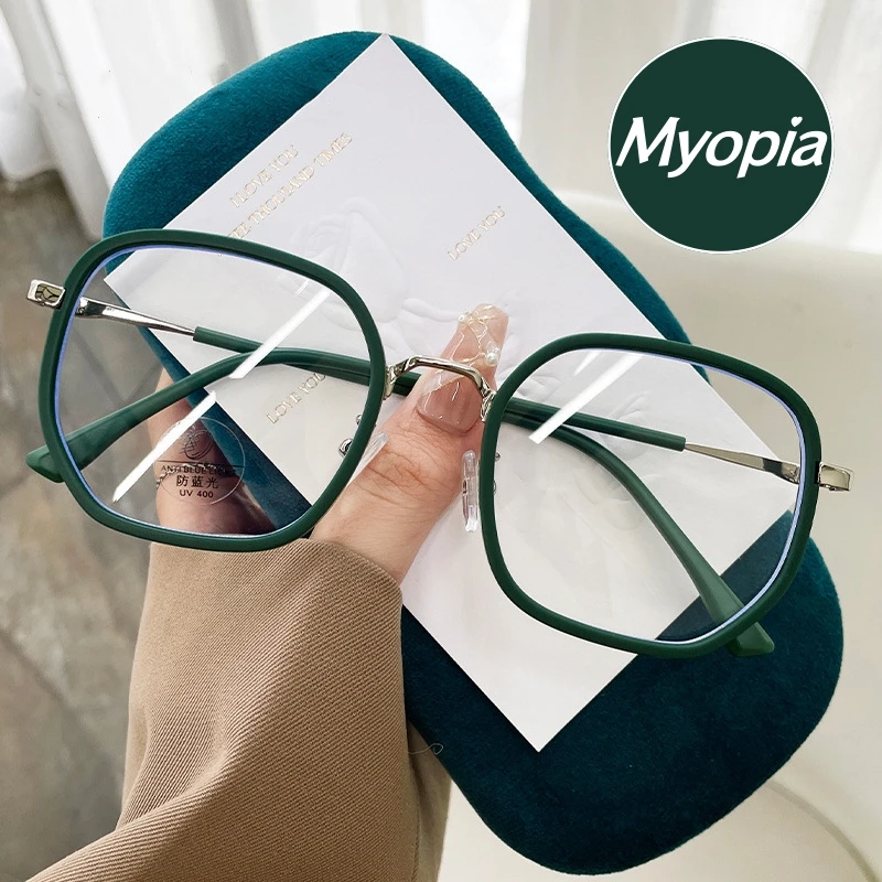 

Fashion Women HD Lens Myopia Glasses Anti-blue Light Near-sight Eyeglasses Unisex Eye Protection Computer Glasses 0 To -4.0