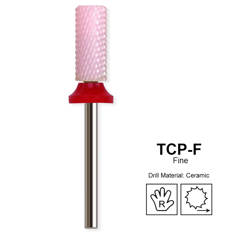 Ceramic Carbide Nail Drill Bit - Pink Manicure Polishing Tool