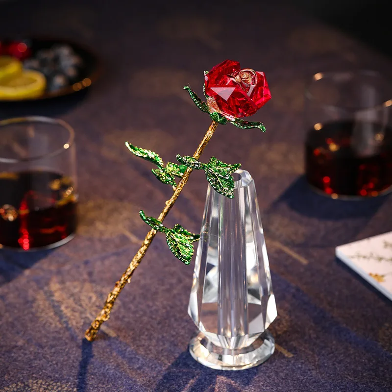 3D-Musik Rose Crysatl mit LED-Lampe, Valentinstag Geburtstag Hochzeitstag  Geschenke für Freundin Frau, Ideen Nachtlicht Dekor - AliExpress