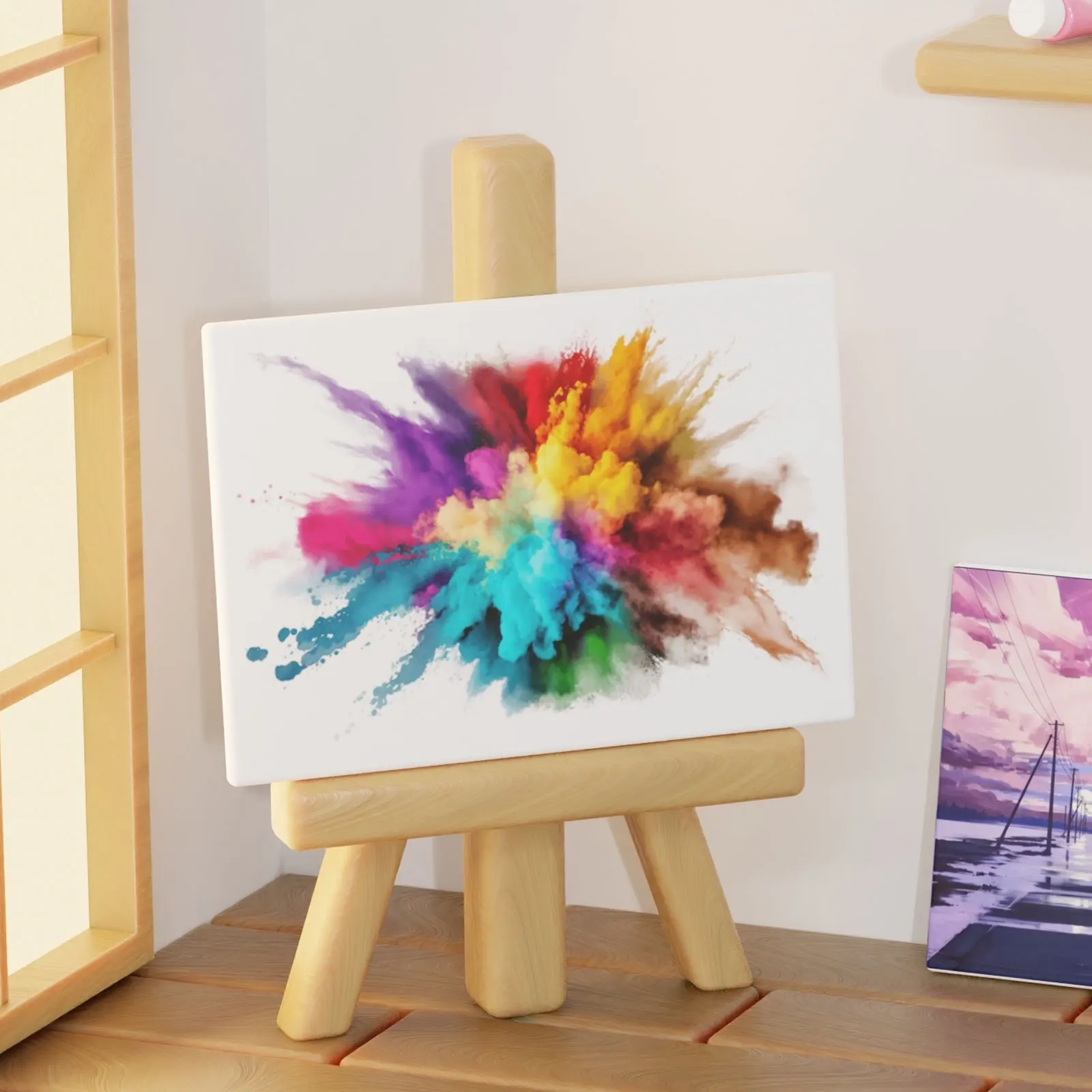 12Pcs 12x12 캔버스 보드 그림용 100% 코튼 스퀘어 트리플 프라이밍 스트레치 빈 아트 캔버스 패널 아크릴 오일용 얇은 대량