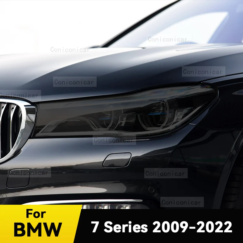 

Автомобильные фары головного света, крышка фары, копченая черная пленка из ТПУ, наклейка для BMW 7 серии F01 F02 G11 G12 2009-2022