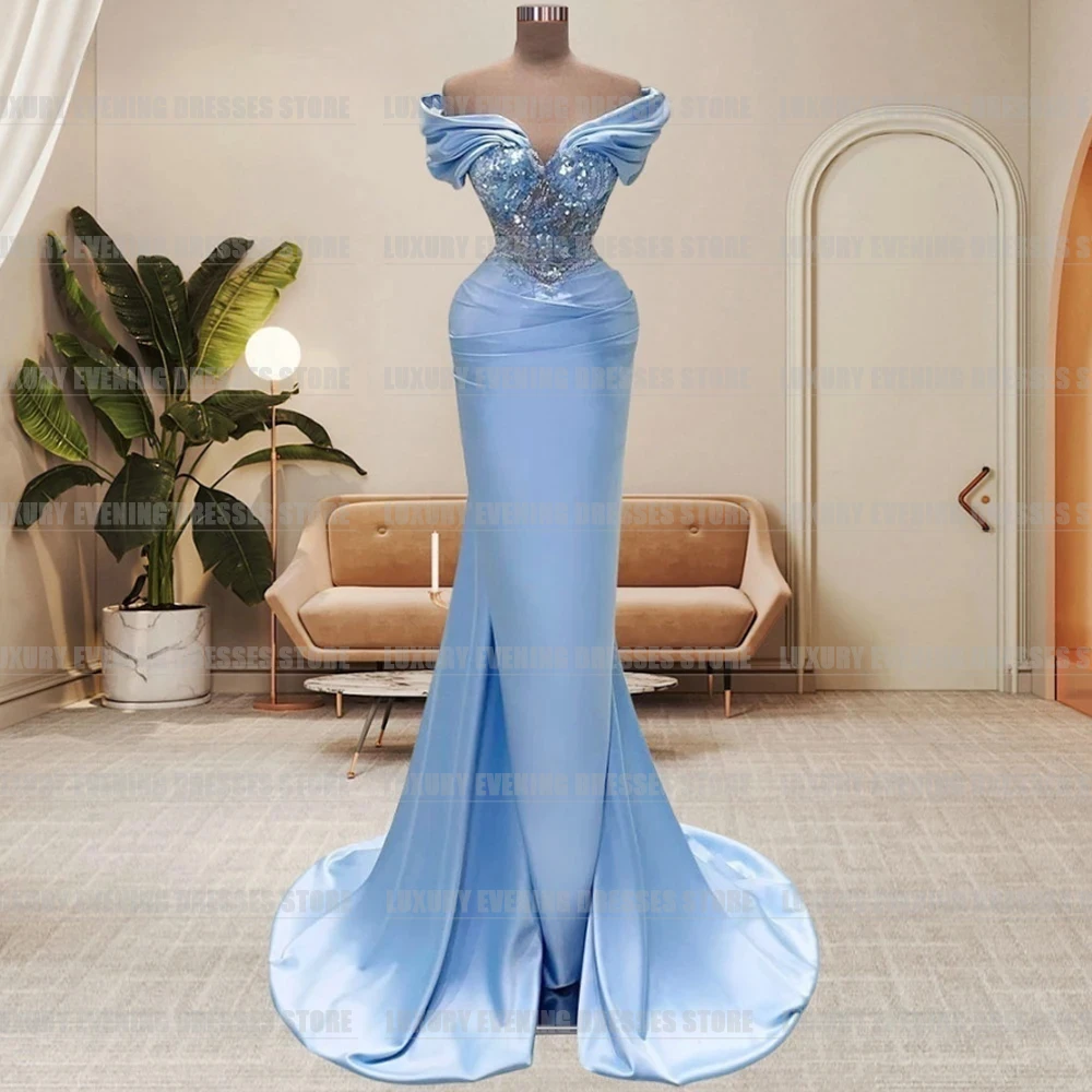 Luxury Off Shoulder Evening Dresses Woman Sexy Satin Formal Sparkle Prom Gowns | eBay Luxury Off Shoulder Evening Dresses Woman Sexy Satin Formal Sparkle Prom Gowns | eBay
