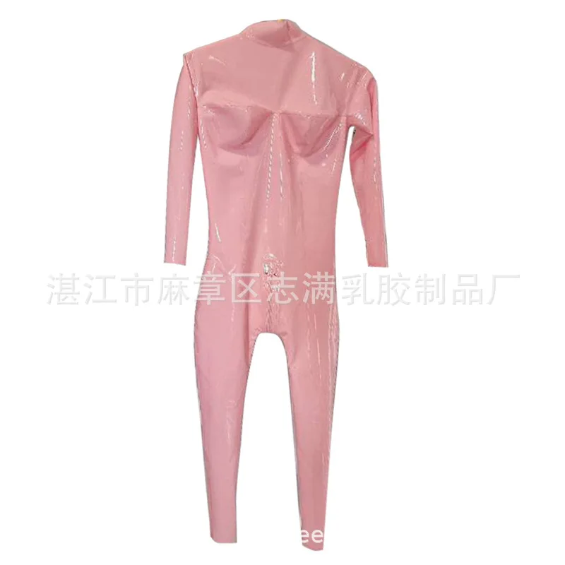 

Прямые продажи с фабрики, Европейская и американская Сексуальная латексная одежда для мужчин и женщин, латексные колготки с 3d вырезом и розовой молнией