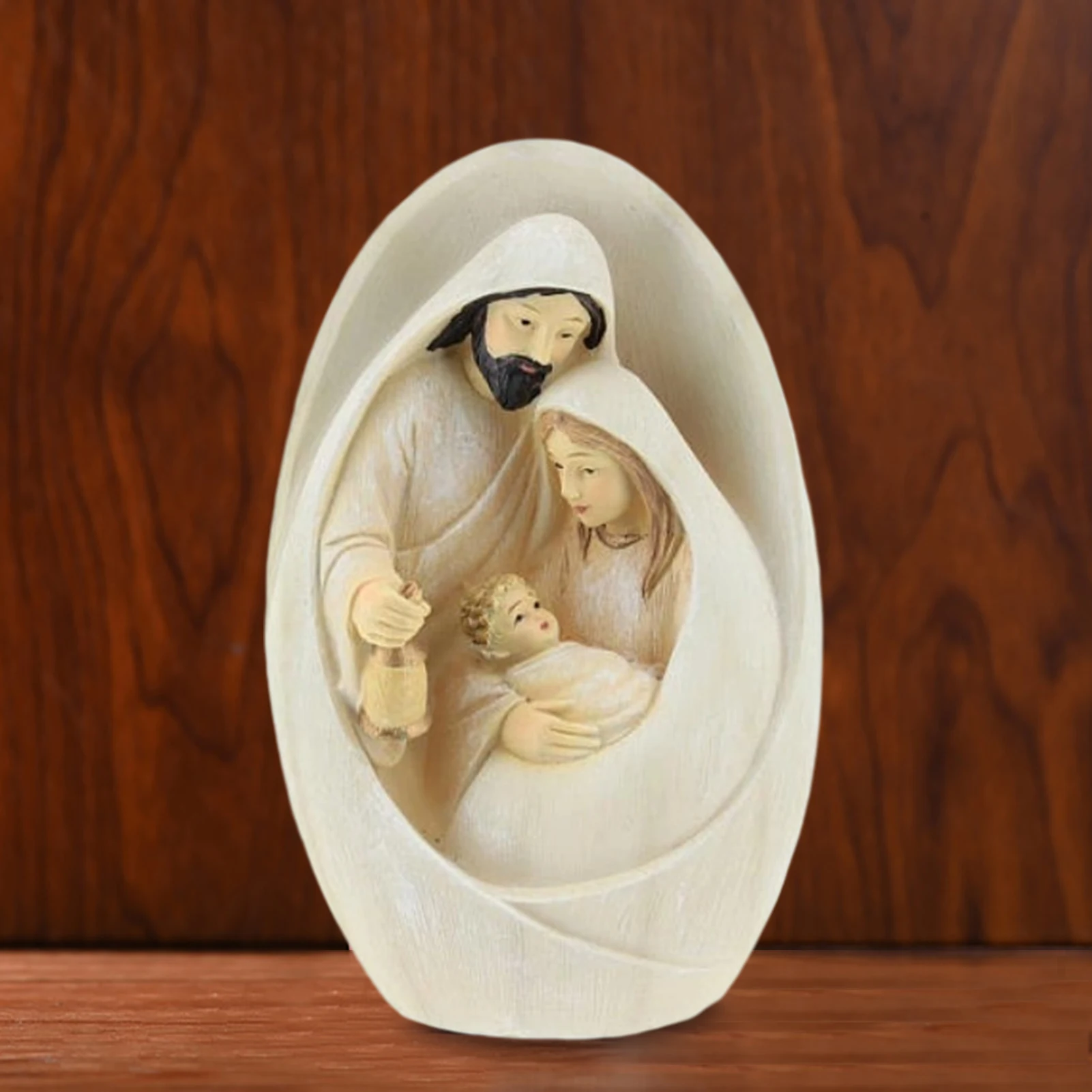 Nativity Figurine Holy Family Nativity Scene Home Decoration Christ Jesus Statues Mary Joseph Miniature Sculpture Christmas Gift