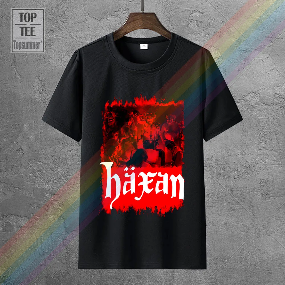 Футболки Haxan забавная ужасная футболка аниме одежда с черепом для пар ретро
