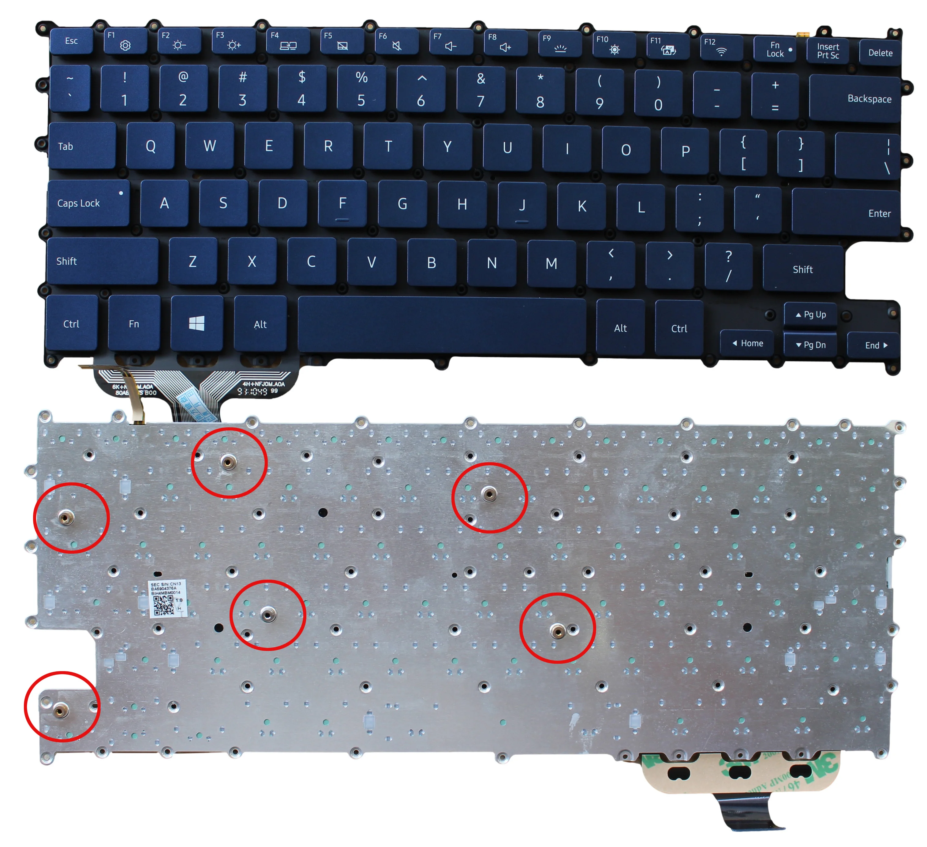 

New For Samsung NP930sbe NT930sbe NT 930sbe BA5904356A BIH4M2N0183 US Keyboard With Backlit Blue Black Silver English