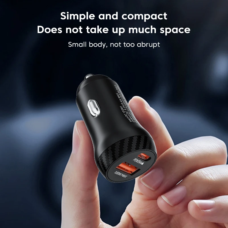 Olaf Mini PD 65W USB C Car Charger Fast Charging Car Fast Charger 100W Dual Port Multifunction Adapter for iPhone Samsung Xiaomi images - 6