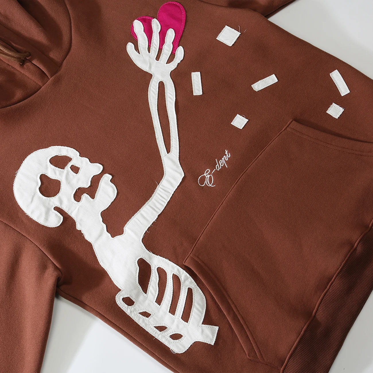 LACIBLE Harajuku Hip Hop Streetwear Heart Thief Fleece Hoodie Pullover  Fashion Loose Casual Skull Hooded Sweatshirt Men Clothing