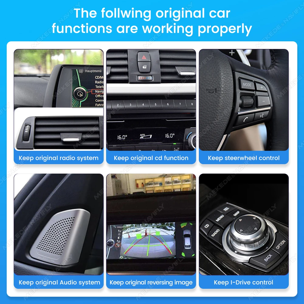 Radio para coche con sistema Linux MEKEDE de 10,25/12,3 pulgadas para BMW Serie 1, 2, 3, 4, F20, F21, F22, F30, F31, F32, F33, F34, F36, AirPlay, Autolink, CarPlay, Android, navegación GPS, reproductor multimedia, BT, SWC, autorradio, reproductor de vídeo, unidad principal, sistema estéreo inteligente 4