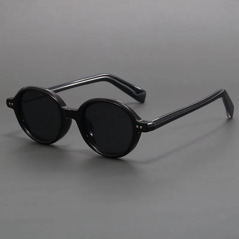 Vintage-Inspired Green Round Sunglasses with Leopard Print Accents and UV400 Protection