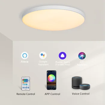 Smart Ceiling lamp RGBCW Ceiling Light Wifi APP Voice Control With Alexa Yandex 30W LED Lights For Livingroom decoration Bedroom 2