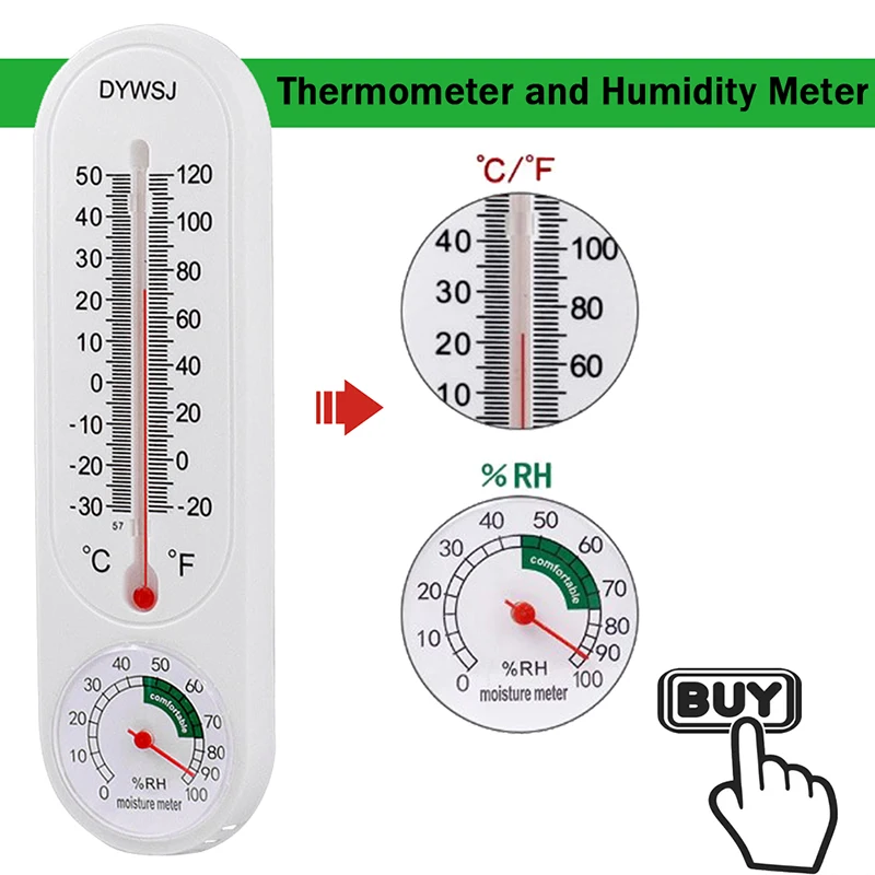 3pc 23cm Long Wall Hanging Thermometer Indoor Outdoor Garden Home