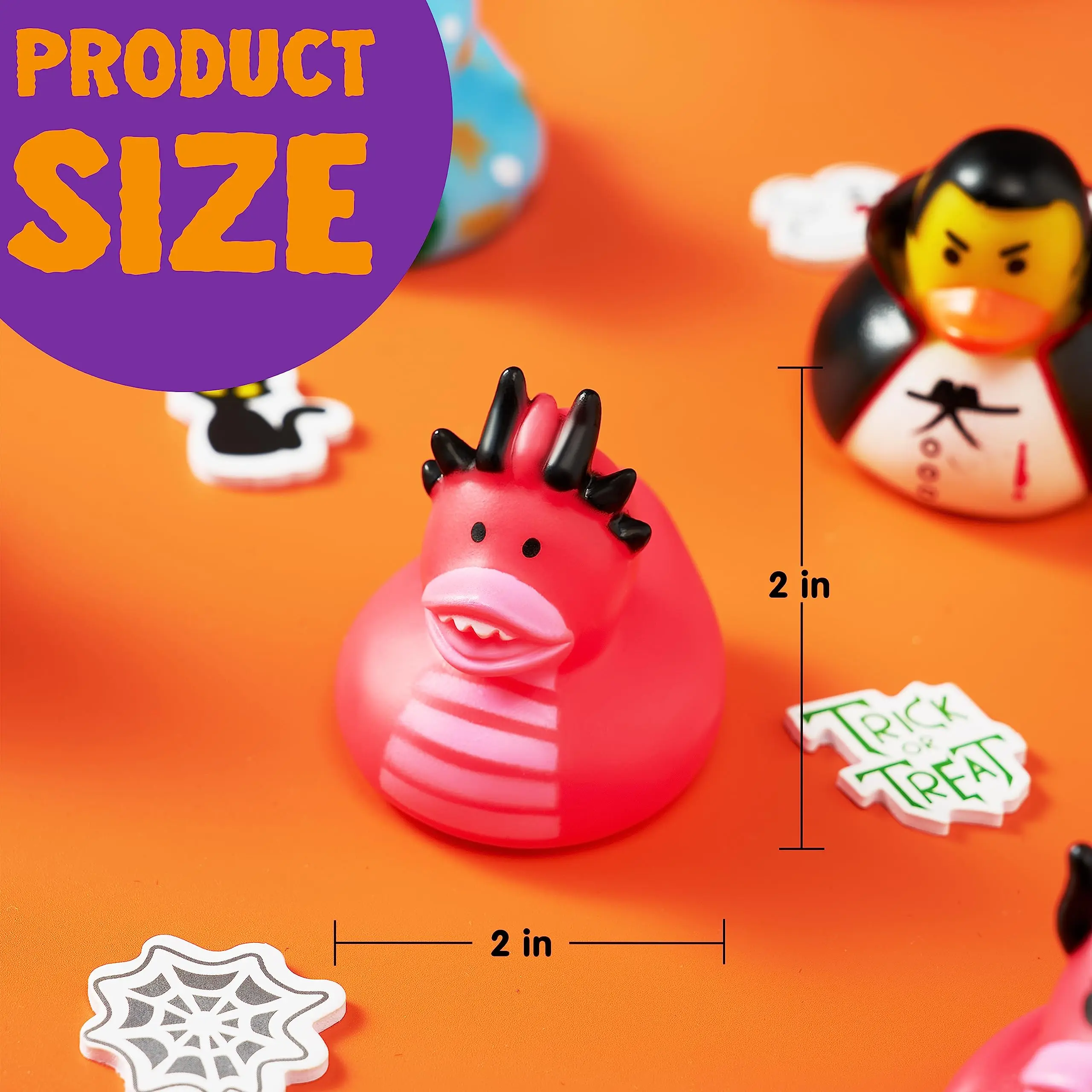 18 PCS Halloween Novelty Rubber Duck,Classic Duck Great for Halloween Party,Baby Bath,Halloween Themed Pool Bathtime Toy for kid 2