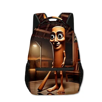 Novità di moda Cool tungtungtung studente Bookbag Zaini per notebook Stampa 3D Oxford Zaini da viaggio impermeabili per ragazzi/ragazze 1