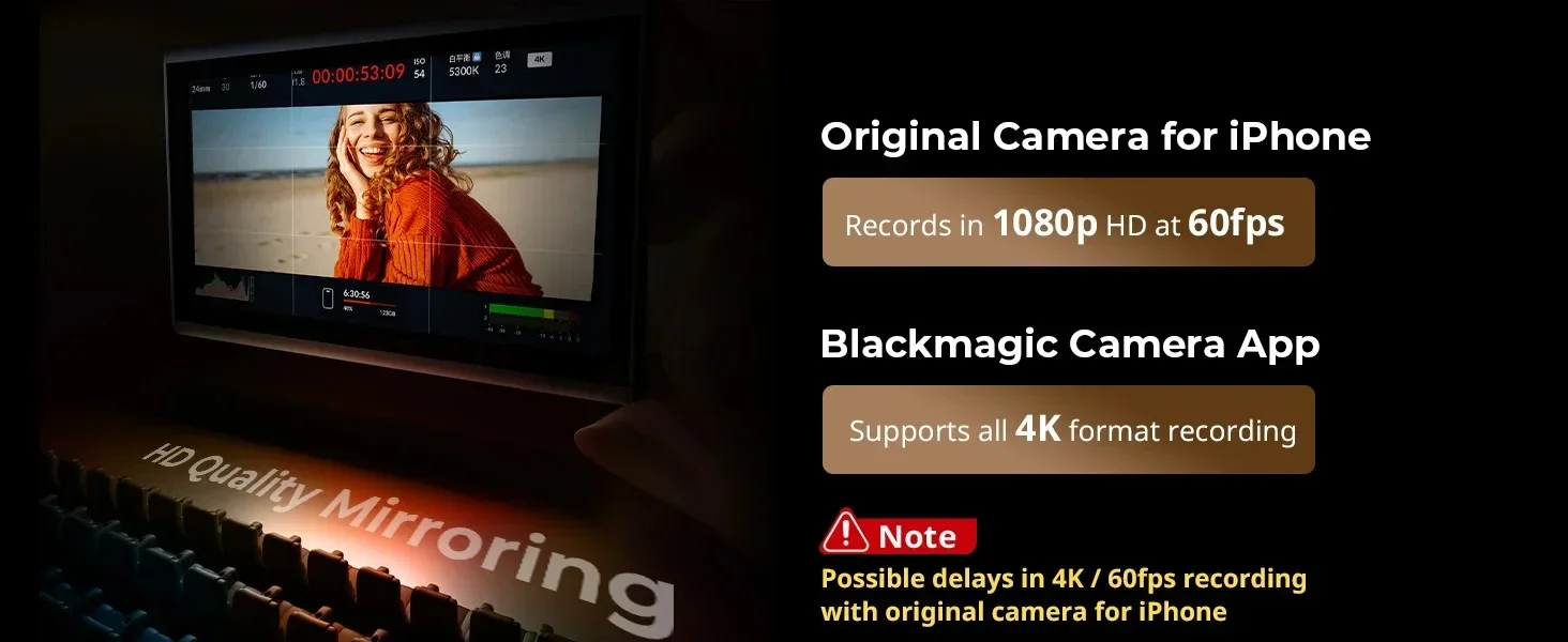 SmallRig Magnetic Vlog Selfie Monitor Screen 10m Remote Control 1500mAh Battery