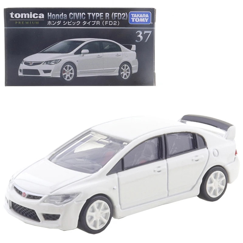 Takara Tomy Tomica Premium 37 Honda Civic Typer (Fd2) Cars Kids Toys Motor Vehicle Diecast Metal Model Car Replica Collection