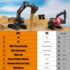 HUINA 1/14 RC Alloy Remote Control Excavator 2.4GHZ 22CH Wireless Remote Control Engineering Vehicle Model Boy Children's Toy 6