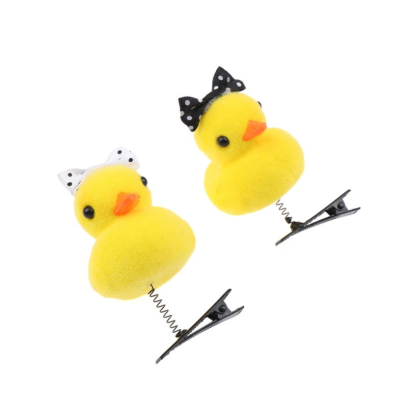 3D-Haarspangen mit süßer Ente, lustige gelbe Küken-Stirnbänder mit Herz-Sonnenbrille und Krone, Fotoautomaten-Requisiten für Kinder – Detail 5