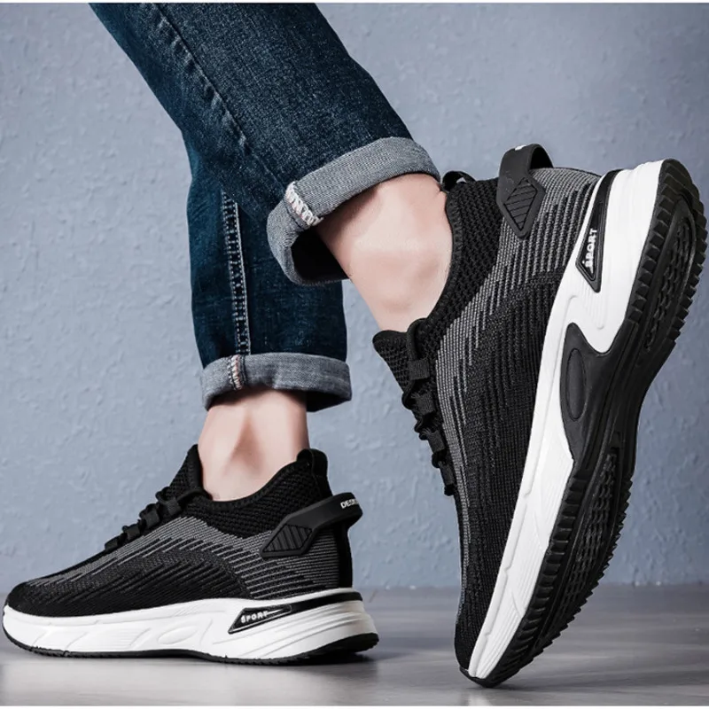 Summer Men Sneakers 8CM Elevator Shoes Hidden Height Increasing Shoes For Men 6CM Casual Sport Heightening Tenis Masculino