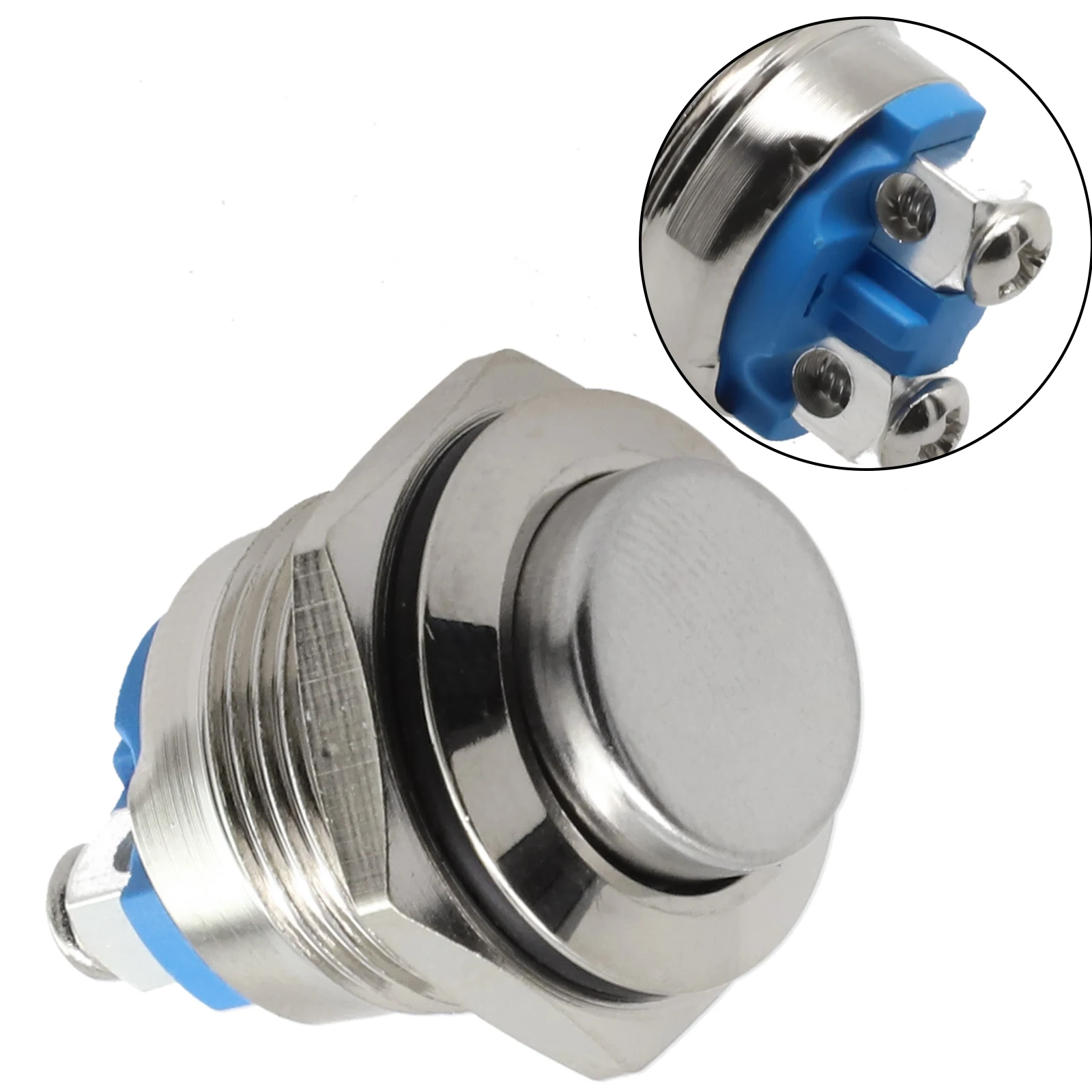 12V 16mm Metal Waterproof Push Button Momentary On Off Horn Switch Brass Waterproof Contactor Relay Control Switch