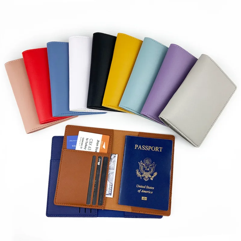 Passport Cover Custom Name Women Travel Accessories Document Wallet Men Family Passport Holder Personalized Logo Wedding Gift