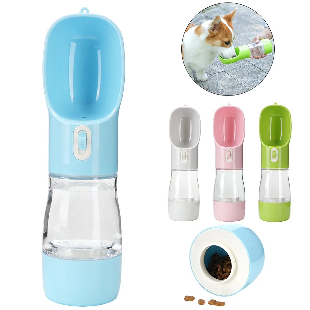 Pet Dog Water Bottle Feeder Bowl Portable Water Food Bottle Pets