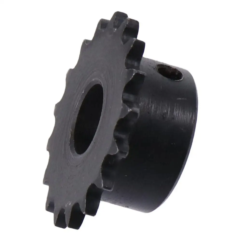 Description Picture 5 of item25 Chain 17 Tooth Gear Single Strand 1/4" Pitch Black Oxide Roller Sprockets C45 Carbon Steel for ISO 04C