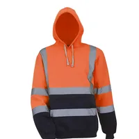 Men Stripe Patchwork Hooded Jacket Ski Hoodies Reflective Visibility Workwear Coat Color Block Work Wear Work Roadside Emergency - Image 5