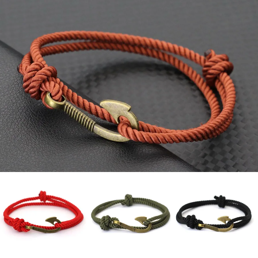 Handmade Adjustable Beach Nautical Surfing Fishing Bracelet