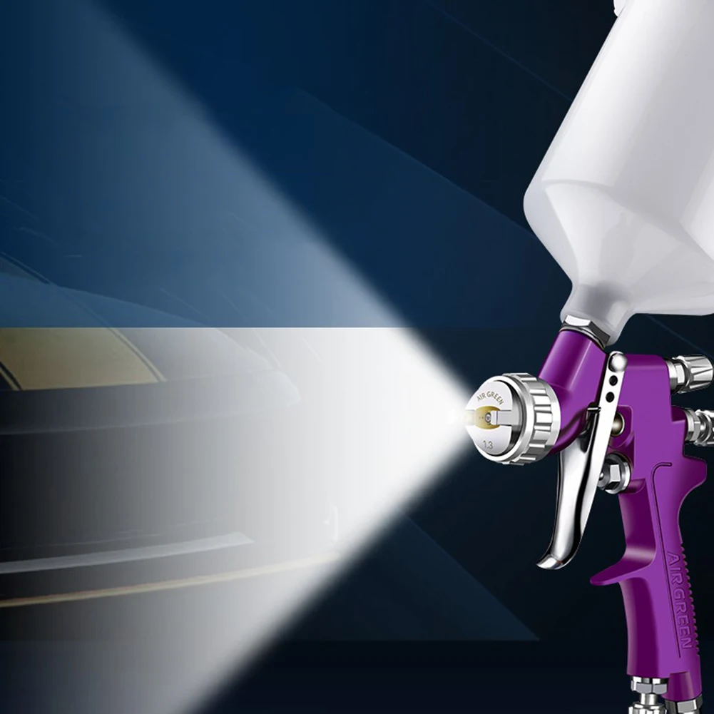 HVLP Pneumatic Portable Car Paint Spray Gun High Atomization 1.3MM Nozzle Spray Paint Kit Car/Furniture Oil Repair Gun