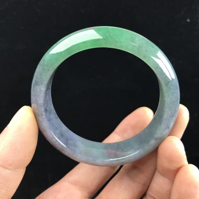 

zheru jewelry natural two-color Burmese jadeite 54mm-64mm bracelet elegant princess jewelry best gift