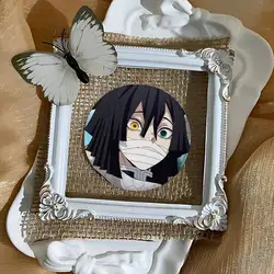 Anime - Inspired Obanai Iguro Cartoon Brooch | Humorous Meme Badge & Fashion Jewelry Gift - 44x44mm (Z6)