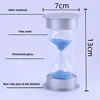 5/10/15/20/30/60 Minutes Mini Silver Lid Hourglass Children Do Homework Clean Teeth Timer Drop Proof Sand Clock Home Ornaments 2