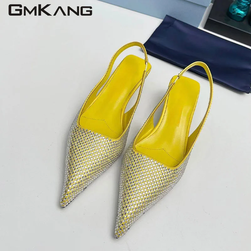 

Sexy high heels sandals for women rhinestone chain ankle tie party shoes for women irregular heels for summer sandals for women