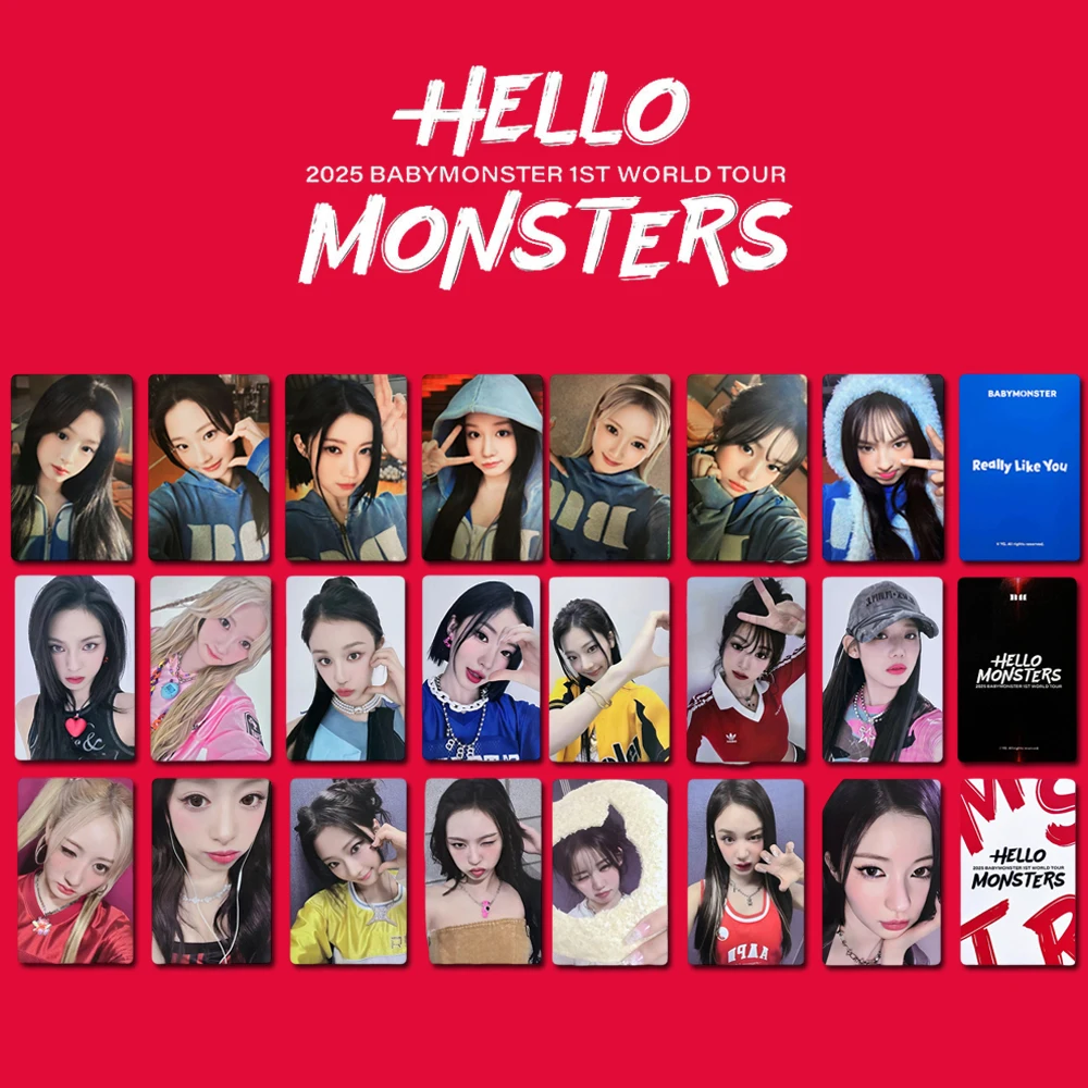 Kpop Idol BABYMONSTER Photocards NEW Album HELLO MONSTER AHYEON CHIQUITA HARAM RORA ASA Lomo Cards Photo Card Fans Merc