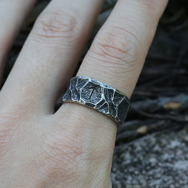 Viking Githic Style Stainless Steel Celtics Knot Ring Men Nordic Trinity Wedding Rings Womens Band Jewelry Boyfriend Gift