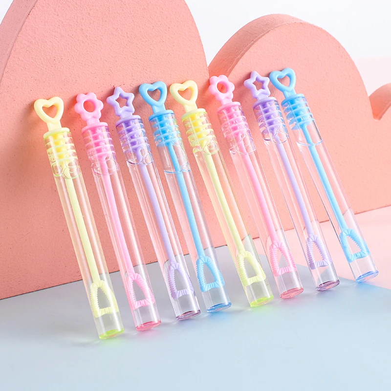 50pcs Bubble Blowing Love Colored Test Tube Water Bottle Toys Children's Mini Soap Bubble Stick Birthday Party Wedding Gifts 6